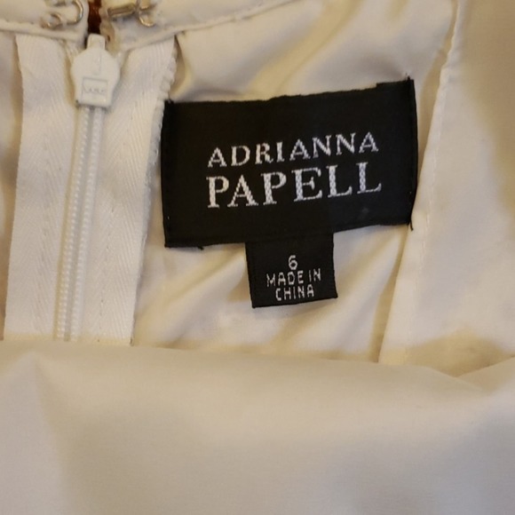 Adrianna Papell Crochet white dress size 6 - Picture 2 of 4